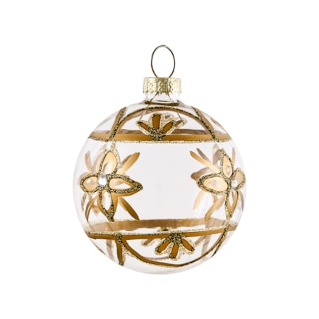 Zestaw 70 bombek FLICKER Szkło Złoty