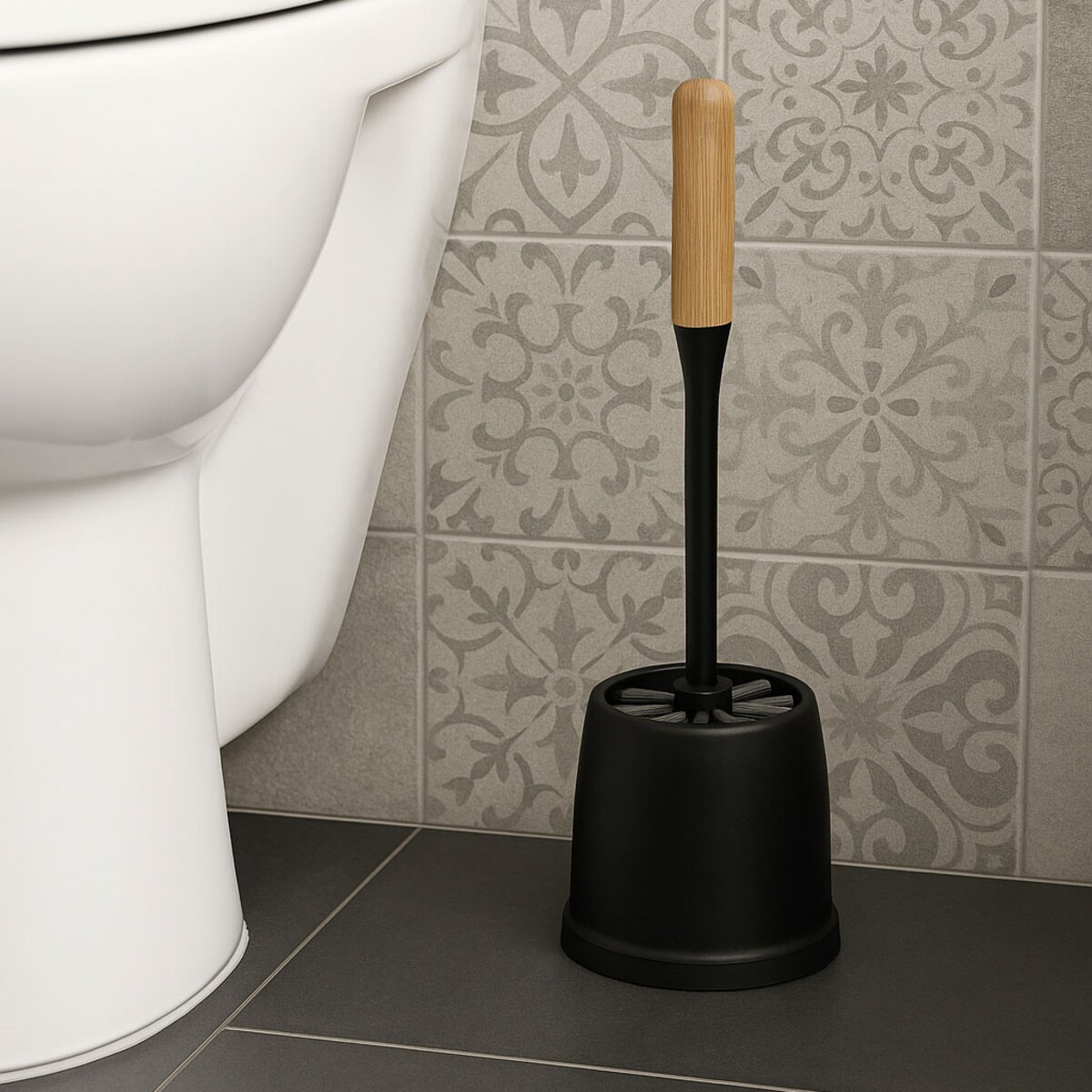 Szczotka do wc z bambusową rączką, Ø 12 cm