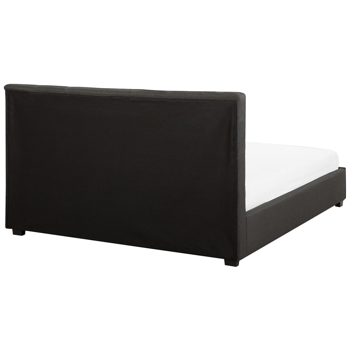 Łóżko z szufladami tapicerowane 180 x 200 cm ciemnoszare LA ROCHELLE