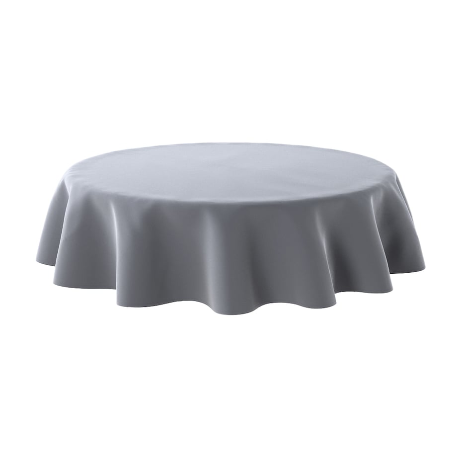 Obrus okrągły 130 x 130 cm grafitowy szary