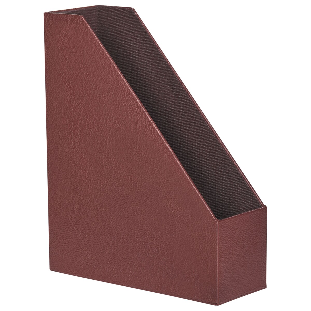 Zestaw 4 pojemników na dokumenty ekoskóra czerwony SUMER