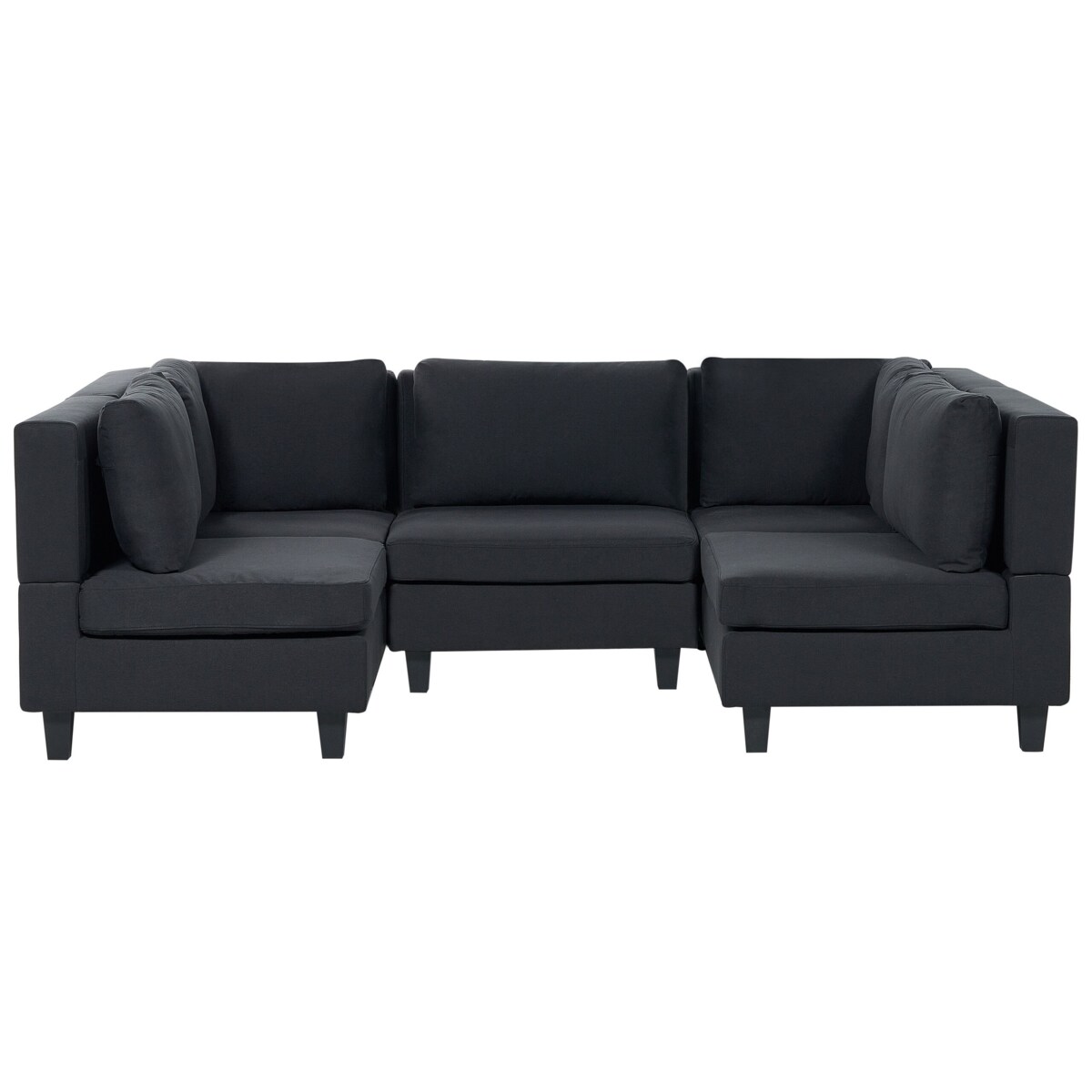 Sofa modułowa 5-osobowa czarna UNSTAD