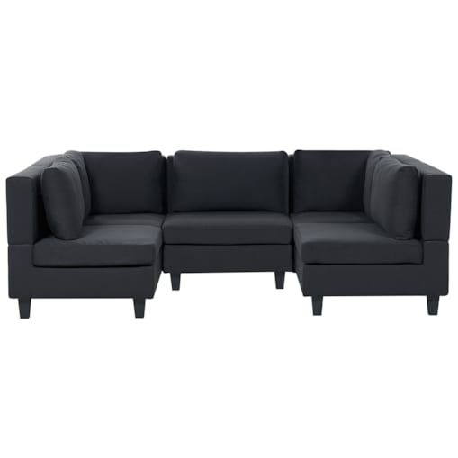 Sofa modułowa 5-osobowa czarna UNSTAD