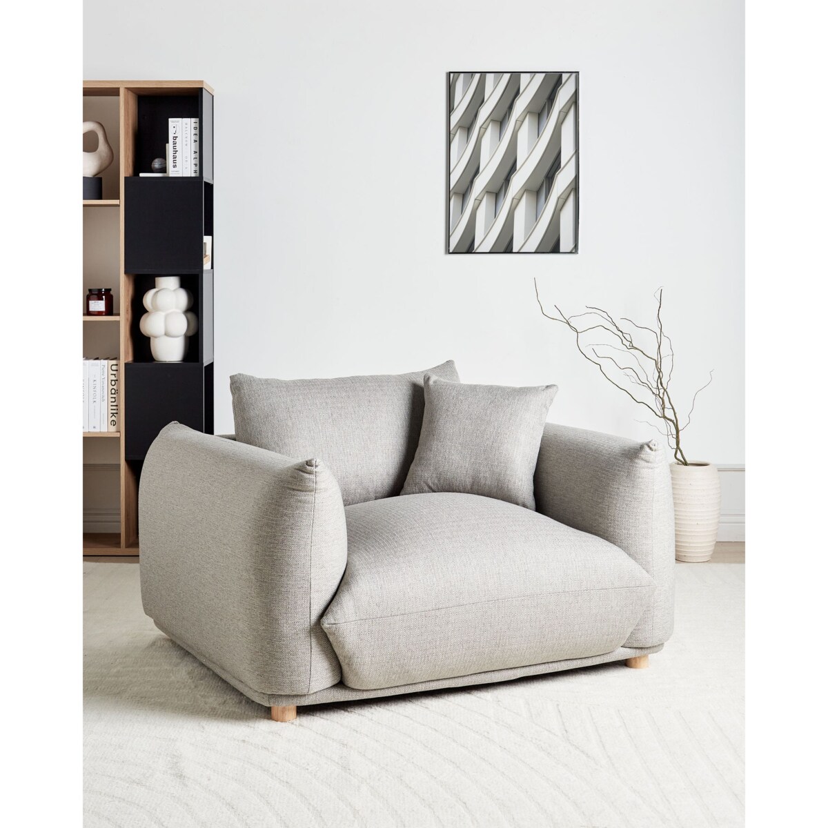 Fotel LUVOS Jasnoszary