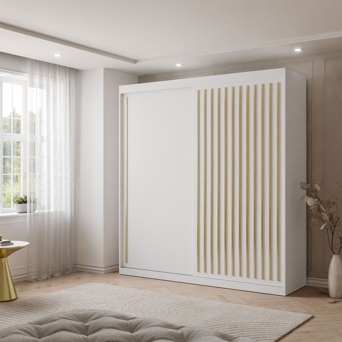 Szafa przesuwna AURIS 200cm, biała