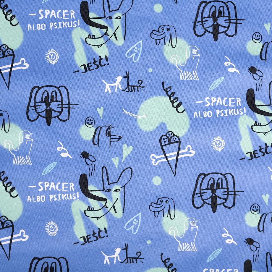 Bandanka "Spacer albo psikus" - Rozmiar: L, Rodzaj: Zapinana na szyi