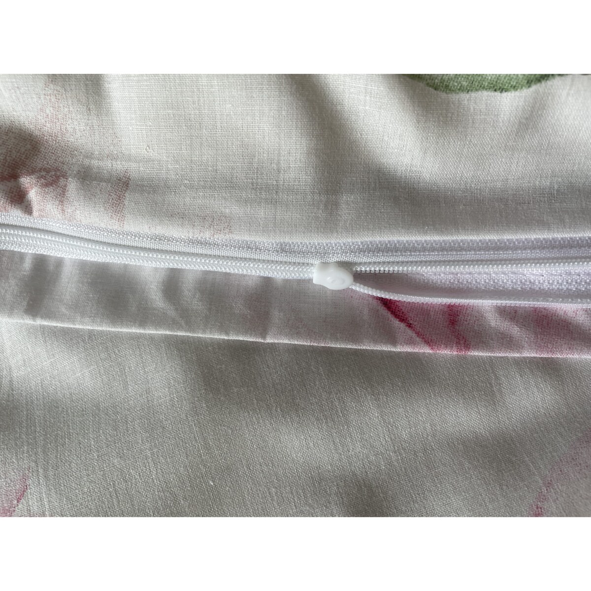 Pościel bawełniana satynowa 140x200 cm Kwiaty Zielone