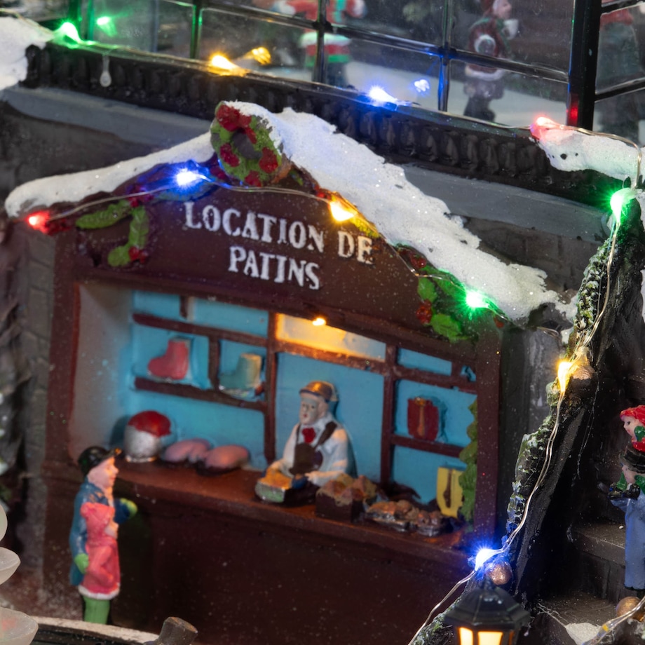 Dekoracja - scenka LED z lodowiskiem 27,5x35x37 cm ICERING