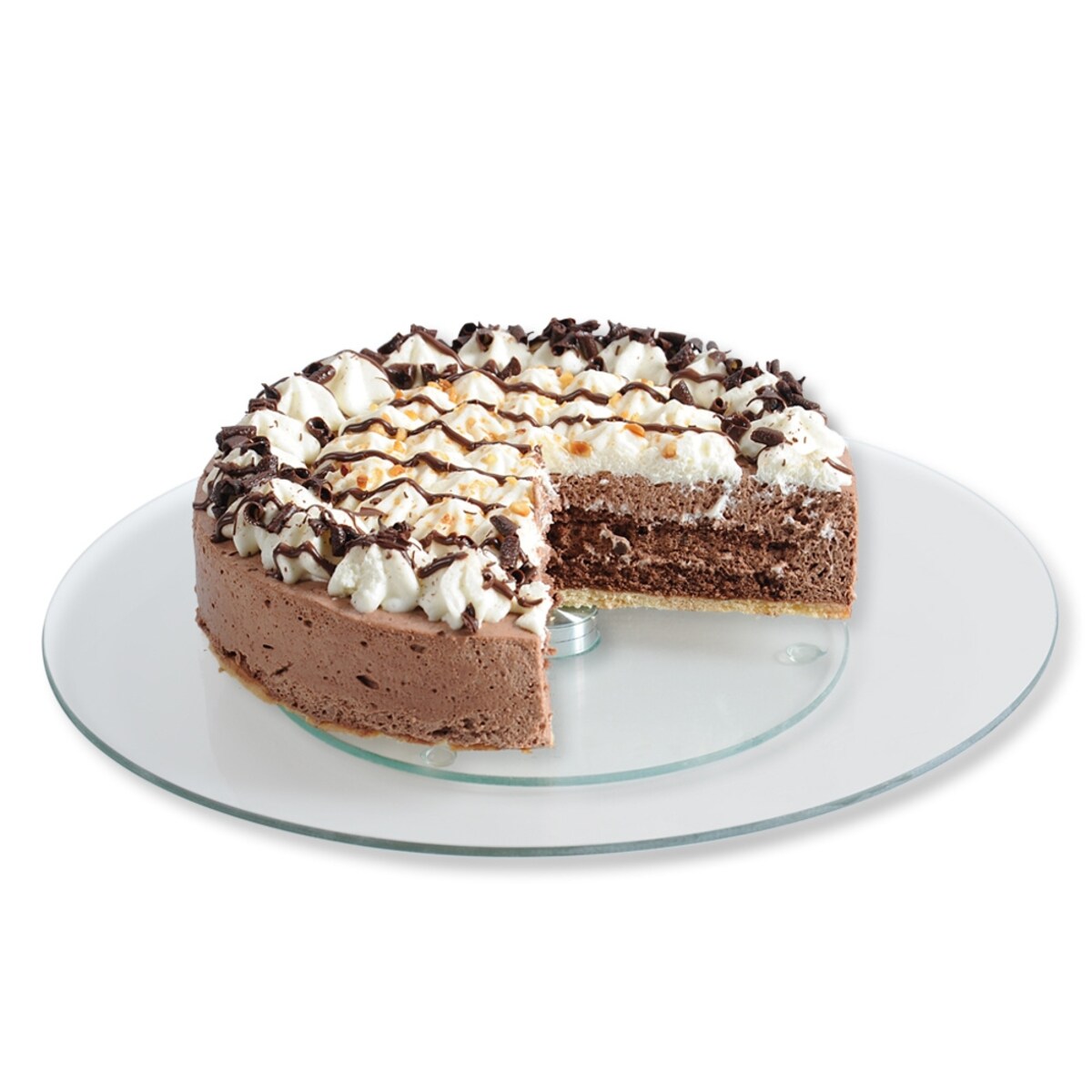 Obrotowa szklana patera KESPER, Ø 35 cm