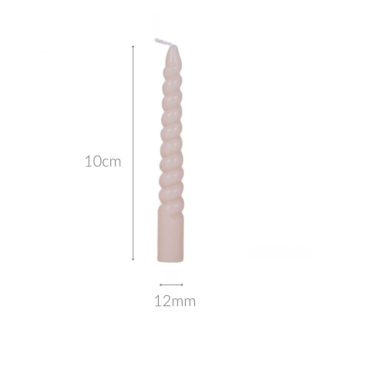 Spiralne świece stołowe z parafiny, 10 cm