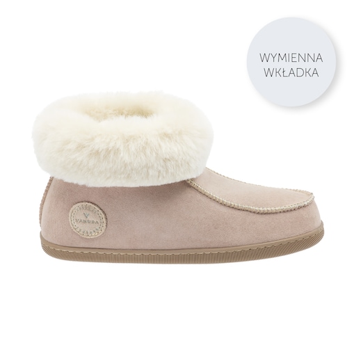 KAPCIE DAMSKIE PEPPIN BEŻOWO-BIAŁE 36