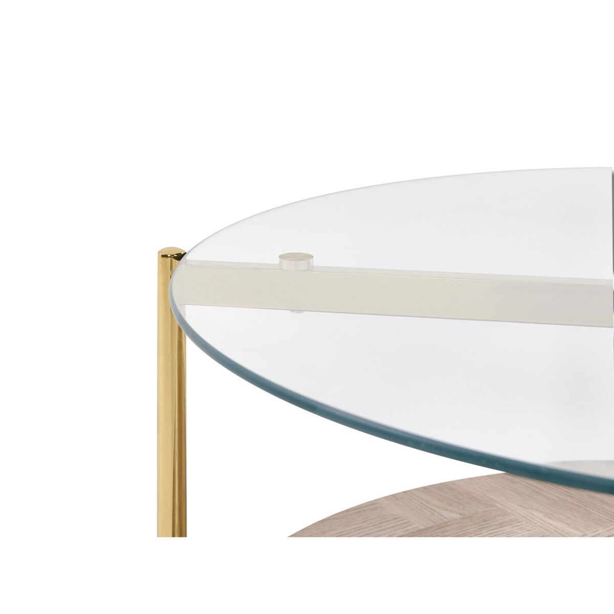 Stolik kawowy Żelazo Fornirowany Złoty LOVELL