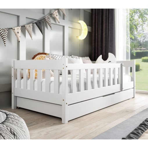 Łóżko drewniane dziecięce Zosia 80x190 białe