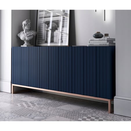 Komoda RTV Glamour Szafka RTV Granatowy MAT 168 cm