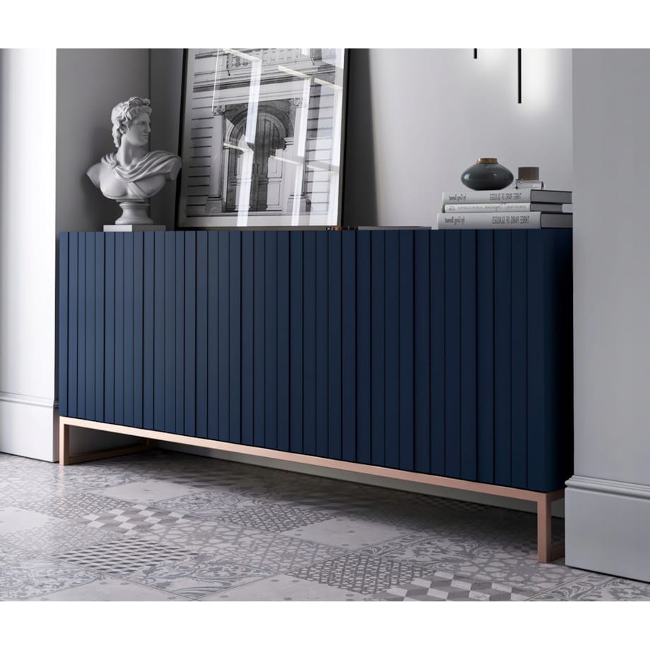 Komoda RTV Glamour Szafka RTV Granatowy MAT 168 cm