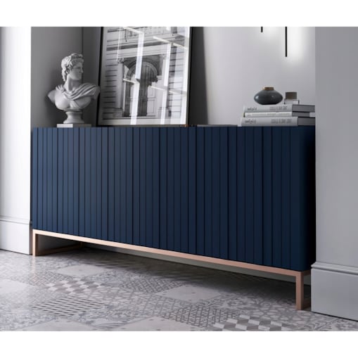 Komoda RTV Glamour Szafka RTV Granatowy MAT 168 cm