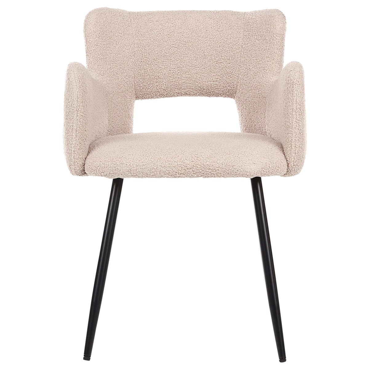 Zestaw 2 krzeseł do jadalni SANILAC Boucle Beżowy