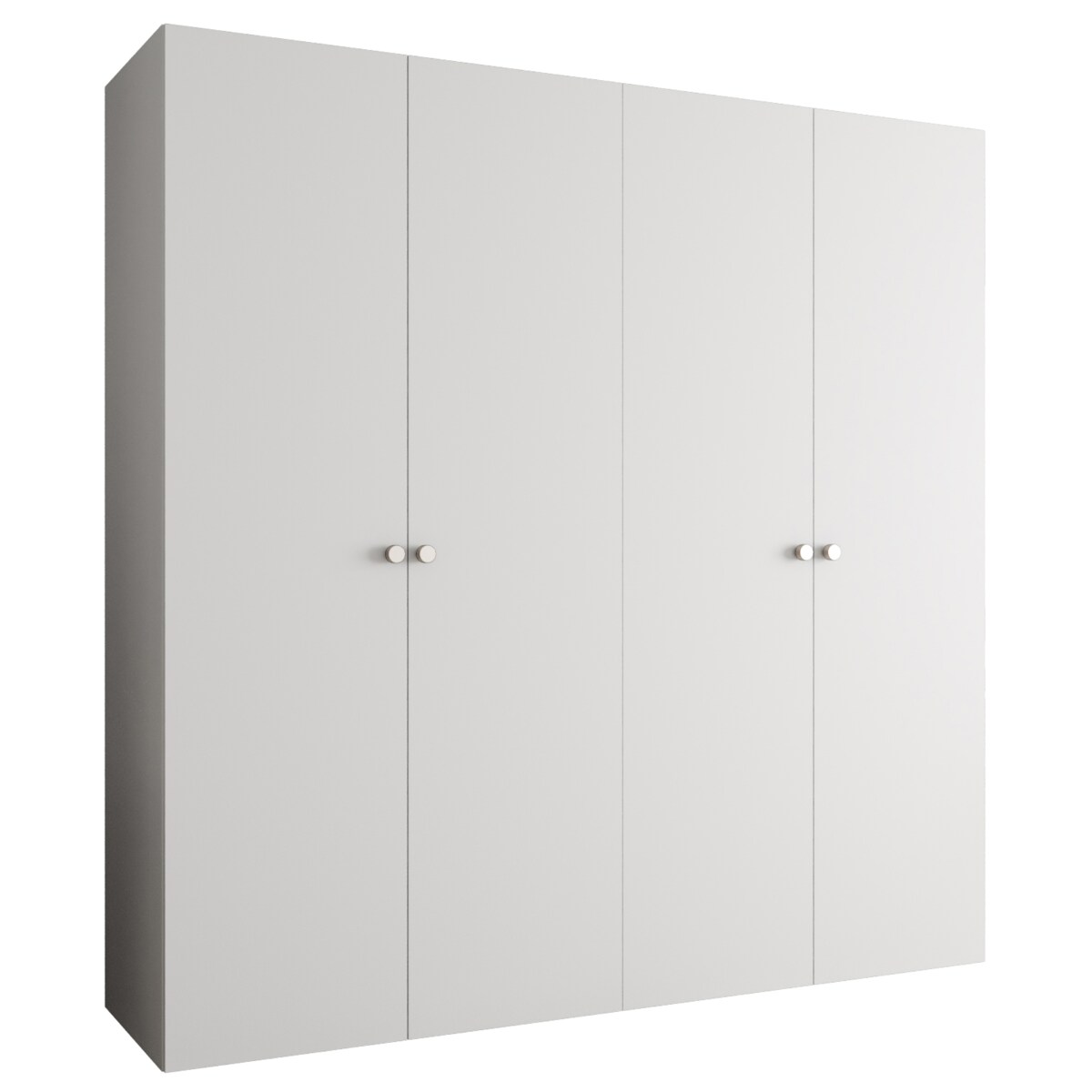 Szafa uchylna otwierana PARMA 1 200 wys. 202 cm Biały + u. Srebrny