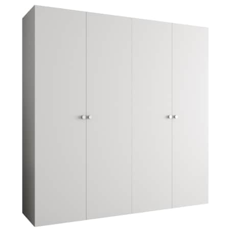 Szafa uchylna otwierana PARMA 1 200 wys. 202 cm Biały + u. Srebrny