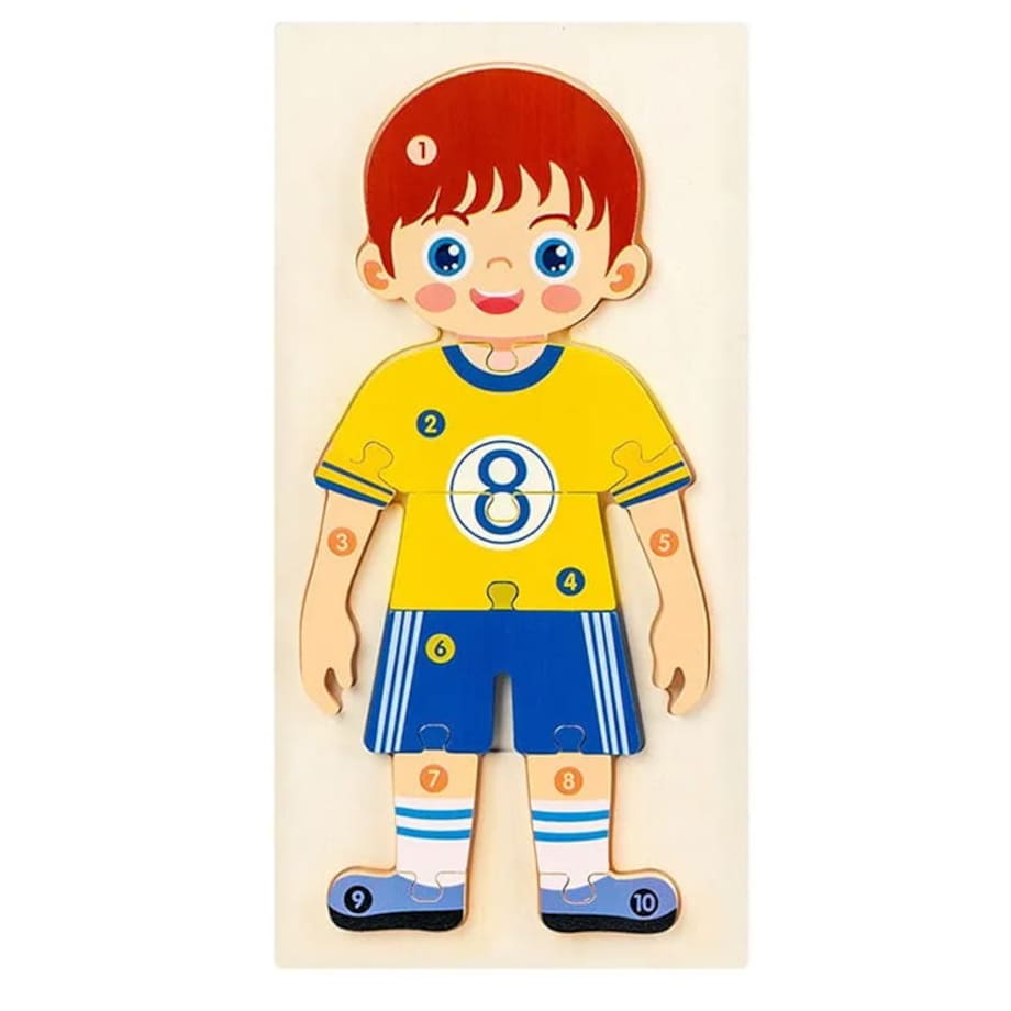 Puzzle drewniane - Zawody - Piłkarz