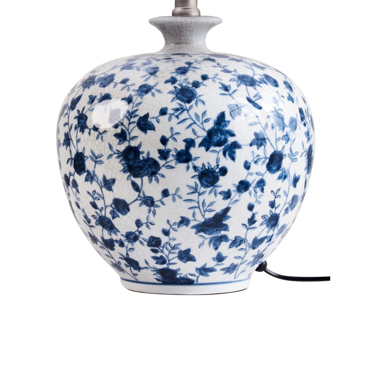 Lampa stołowa SILVES Porcelana Biały/ niebieski