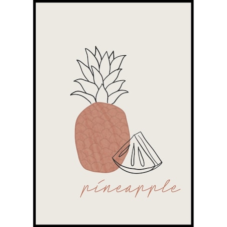 plakat ananas 21x30 cm
