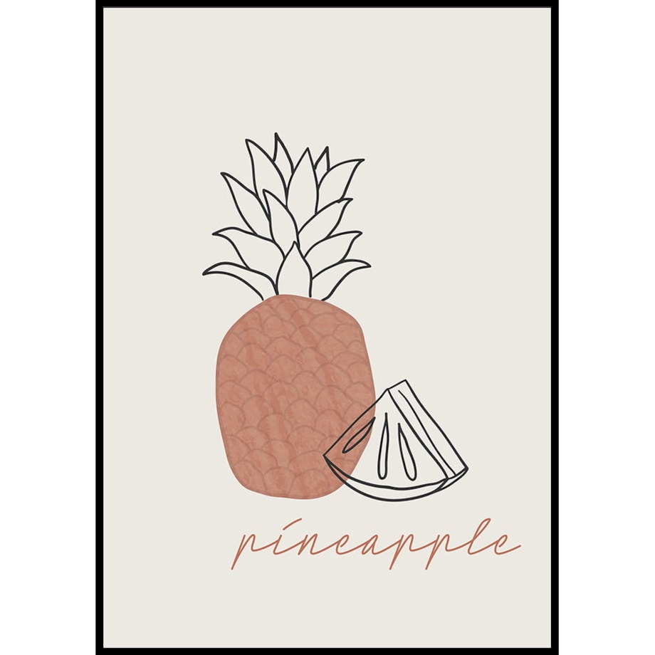 plakat ananas 21x30 cm