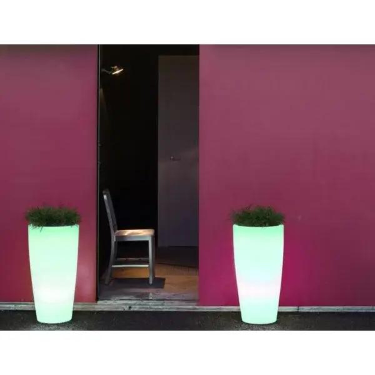 Donica tarasowa RGB Bambu LUMBM090TWLNW King Home LED RGB 1W 6000K IP54 biała