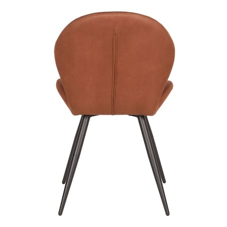 LABEL51 Krzesła stołowe Sil, 2 szt., 51x64x87cm, koniakowe, mikrofibra