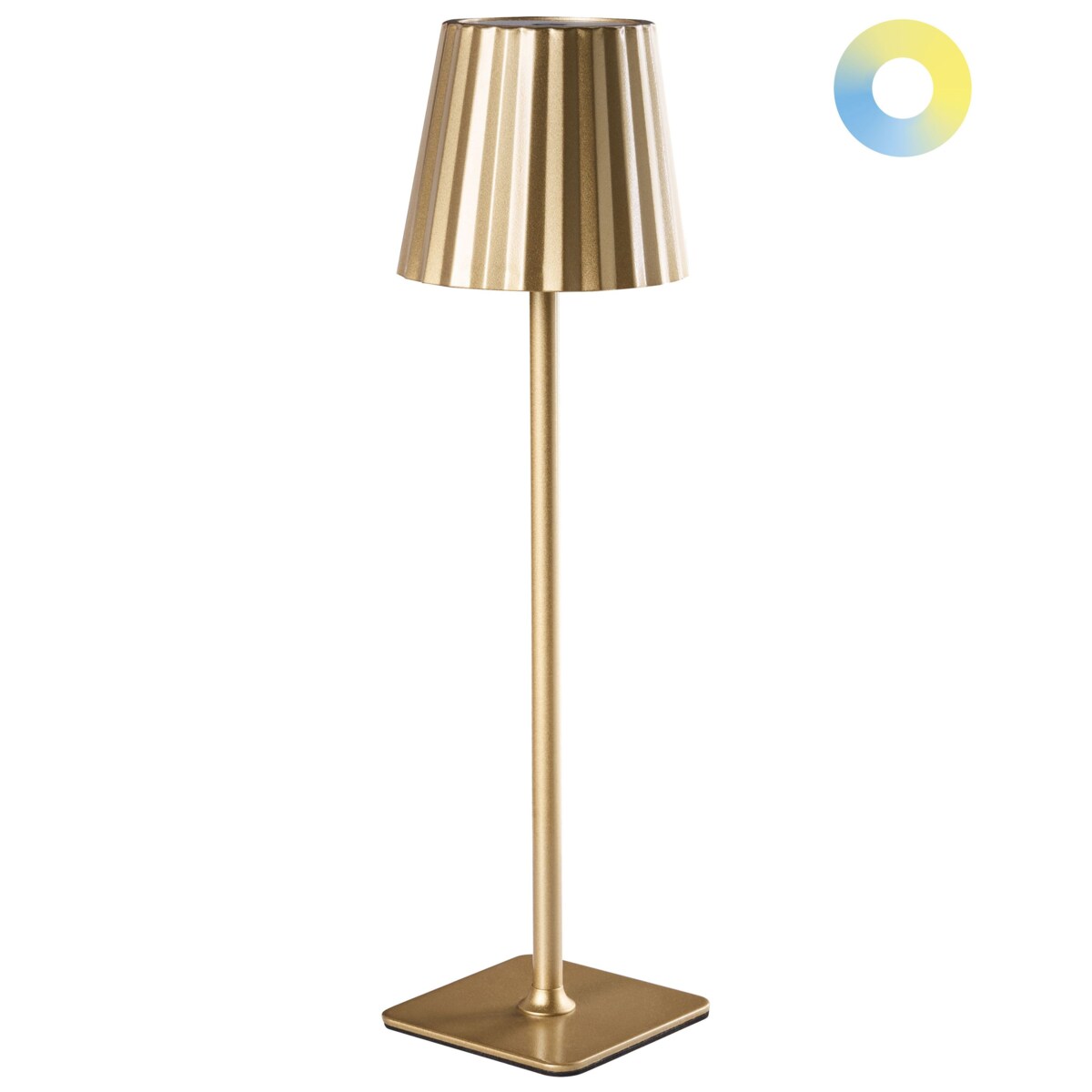 Bezprzewodowa lampa stołowa LED ABARO Metal Złoty