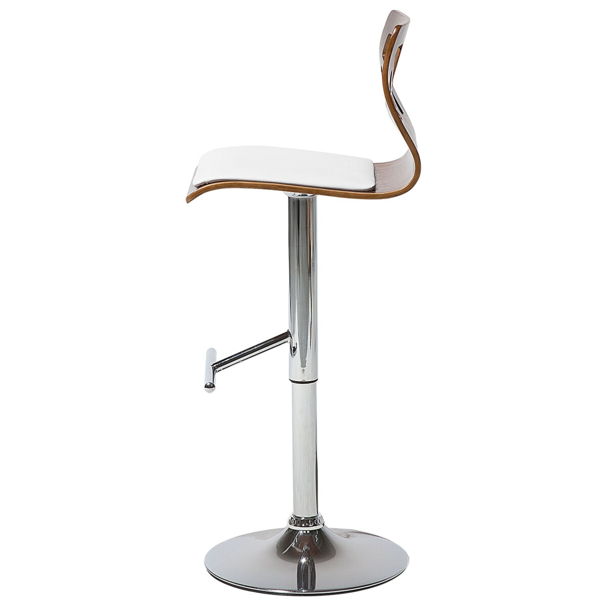 Zestaw 2 krzeseł barowych PETERSBURG Ekoskóra Obrotowy Biały