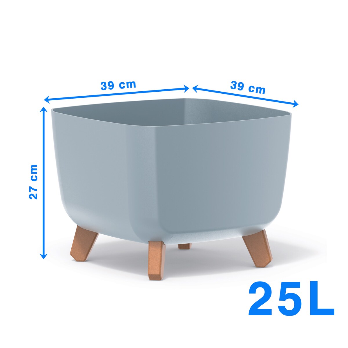 Doniczka Donica Ogrodowa 39 Cm Na Nóżkach Dekoracyjna Szara