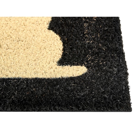 Wycieraczka NAPALIT Czarny 60 x 90 cm Kot Włókno kokosowe