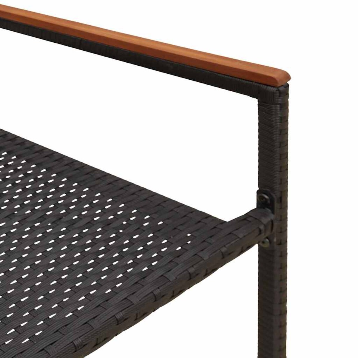 vidaXL Zestaw krzeseł ogrodowych 2 pcs Czarny i Brązowy