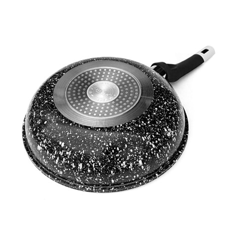 Patelnia głęboka marmurowo ceramiczna wok NON-STICK 28 cm indukcja ZILNER