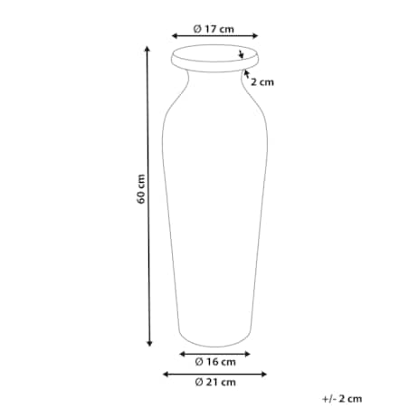 Terakota Wazon dekoracyjny 60 Pomarańczowy MUAR