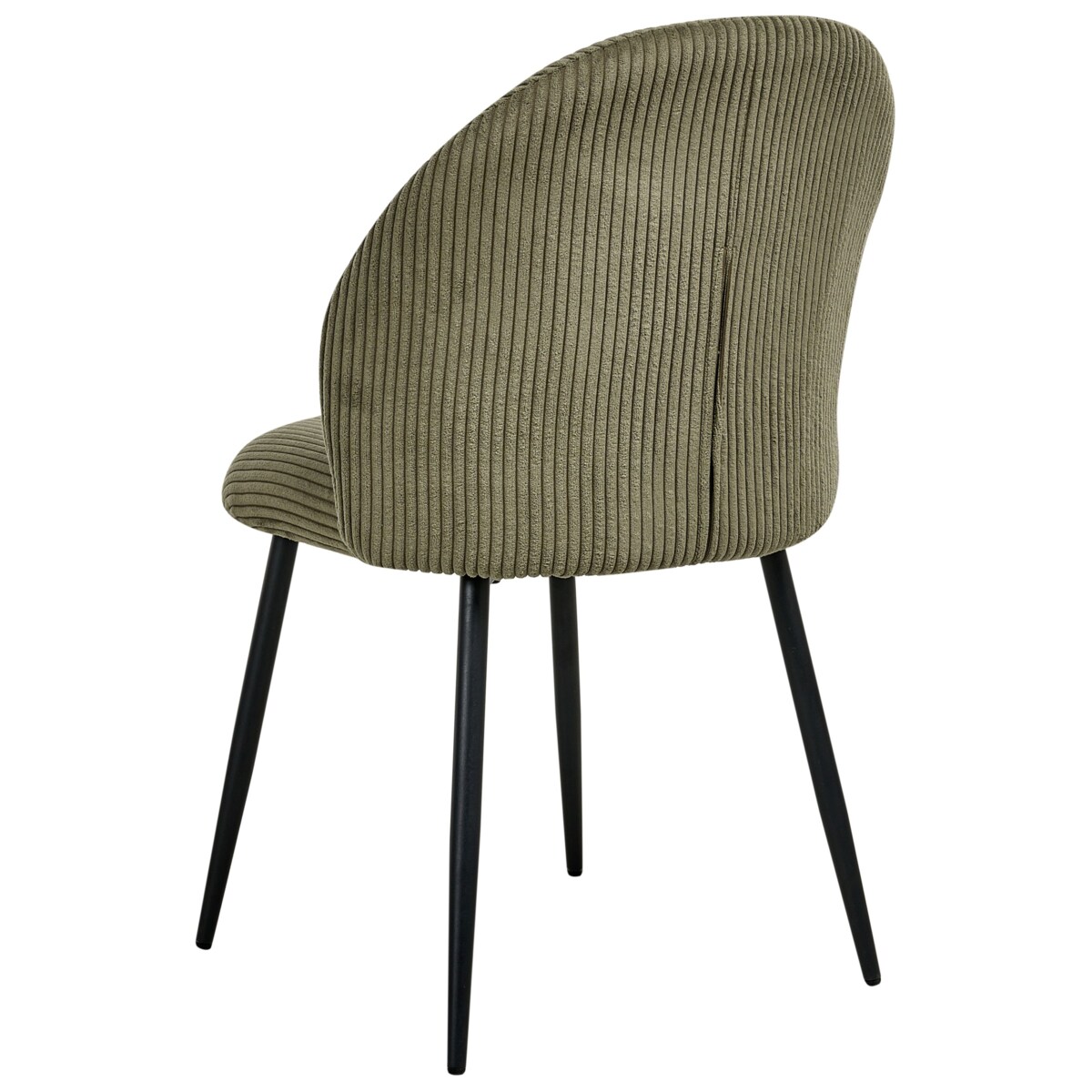 Zestaw 2 krzeseł do jadalni ELOY Sztruks Ciemnozielony