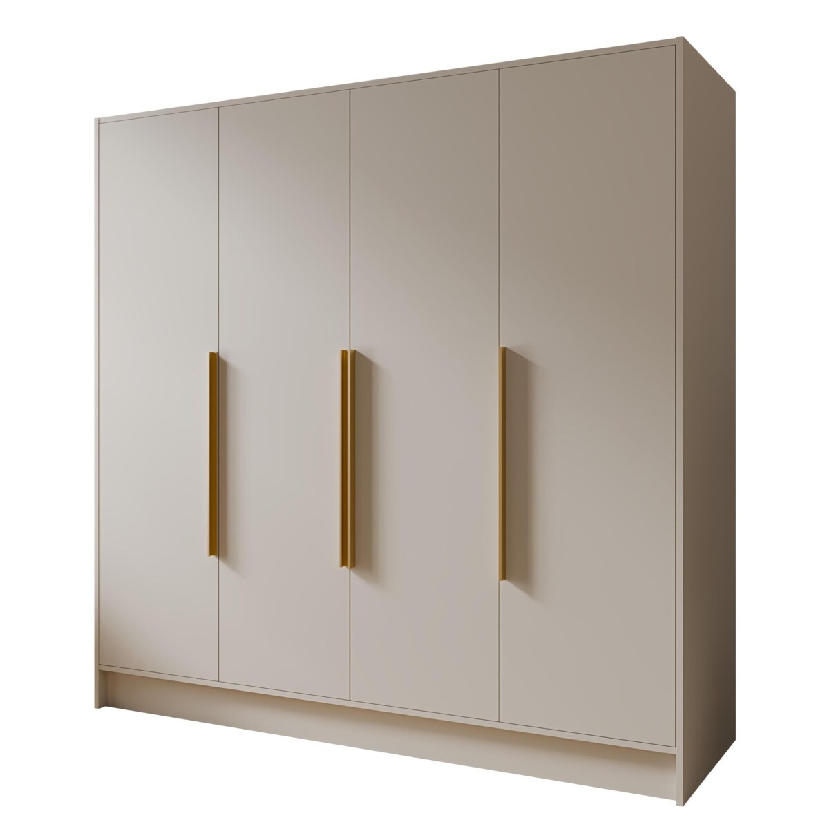 Szafa 200 gładka ORTO bez lustra z czarnymi uchwytami, kaszmirowa