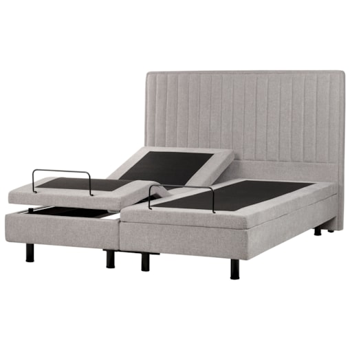Łóżko regulowane DUKE II 160 x 200 cm Jasnoszary