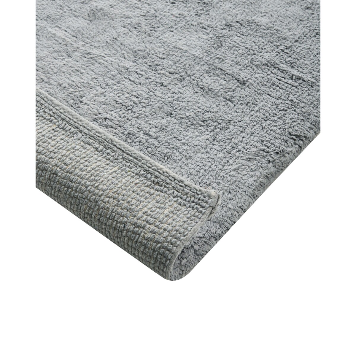 Dywanik łazienkowy GOELA Szary 60 x 90 cm Bawełna