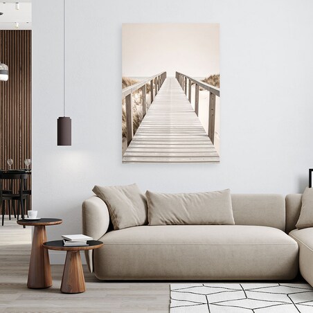 Obraz do salonu kuchni biura, Pomost plaża pejzaż natura 40x60