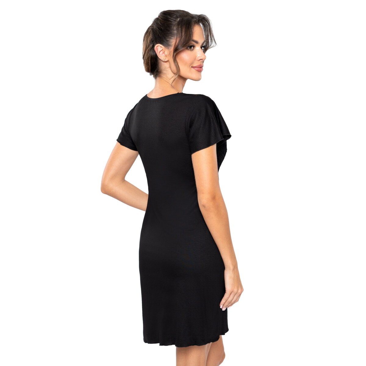 Koszula nocna Luiza Czarna Czarny, S