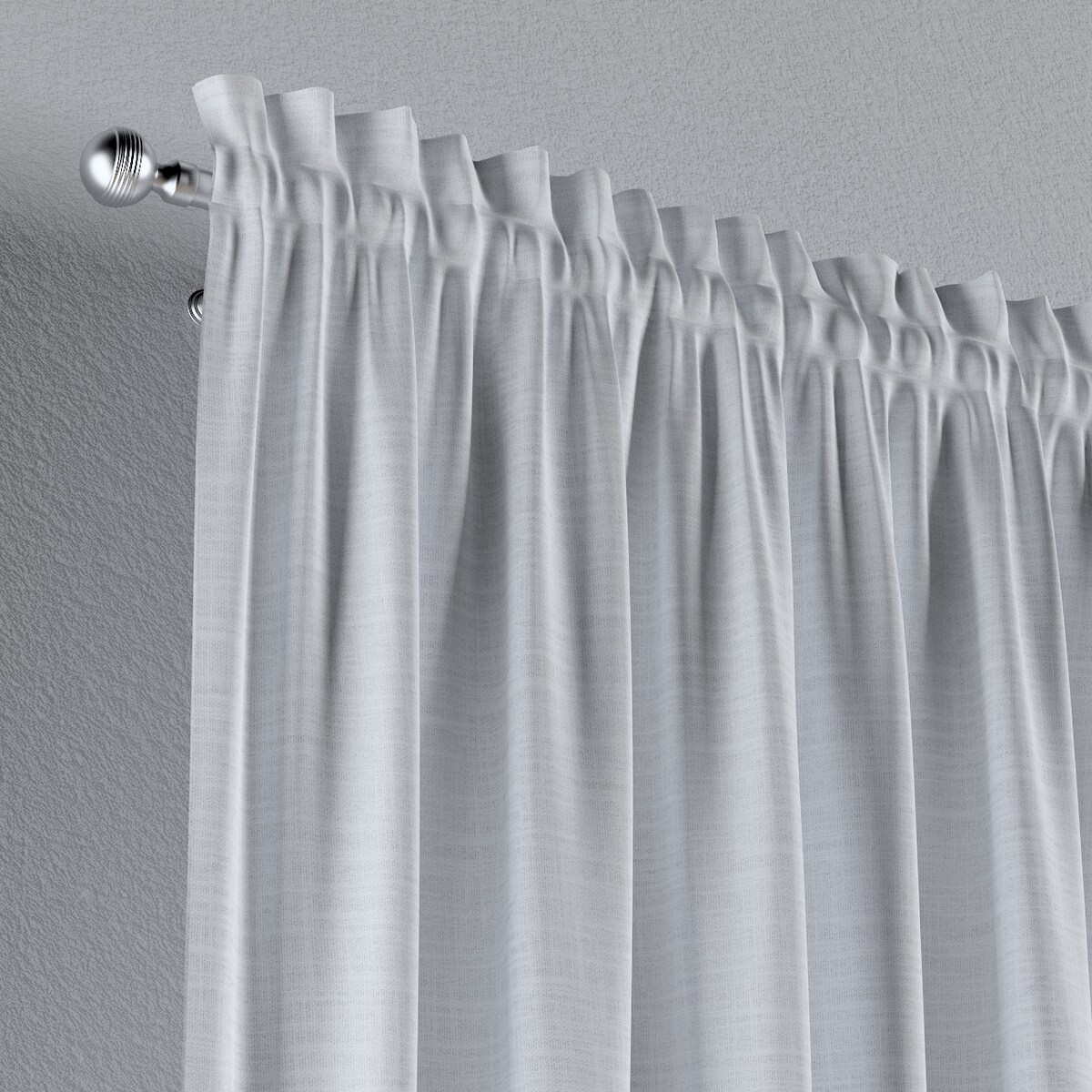 Zasłona na kanale z grzywką 1 szt. 130x260 biały