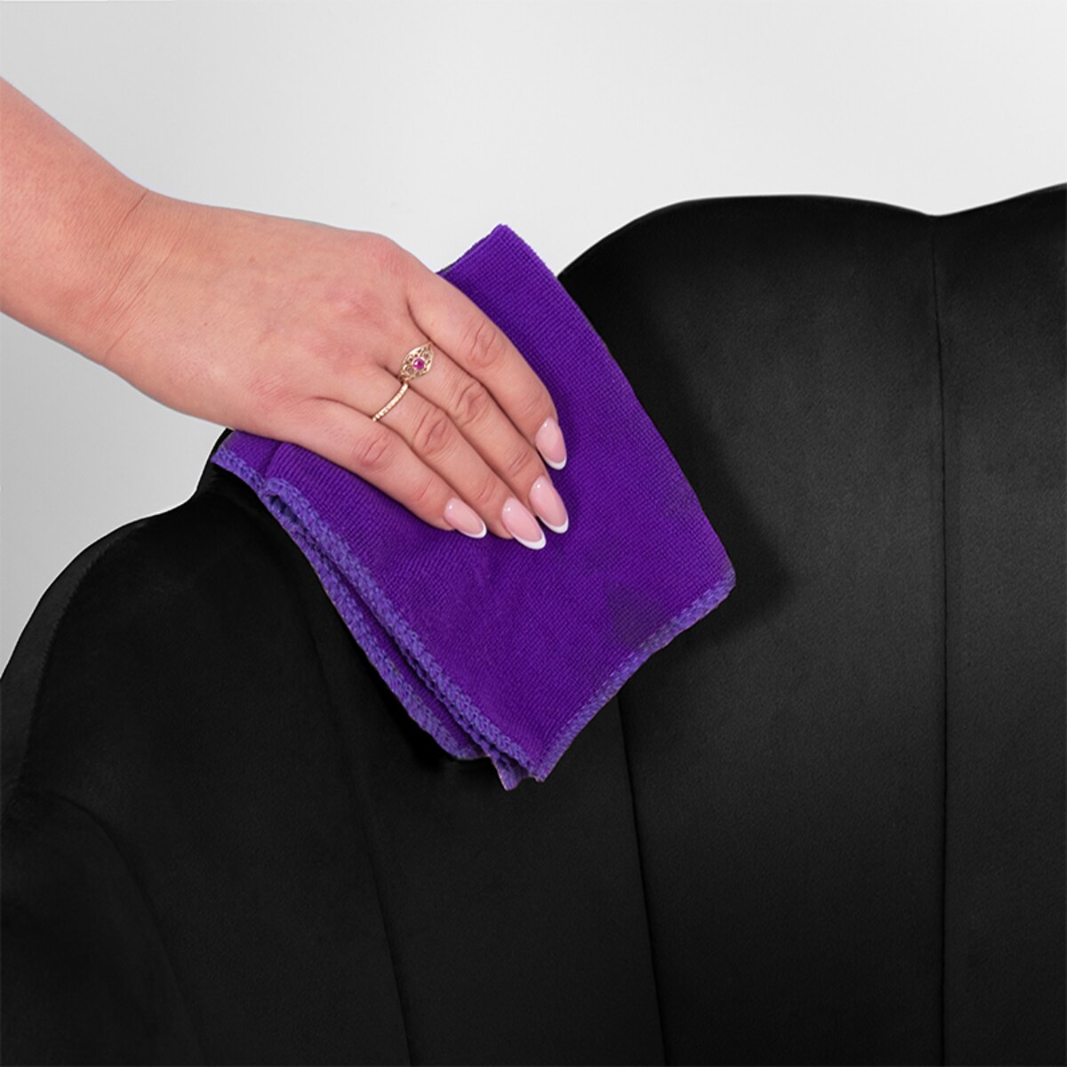 Fotel biurowy krzesło obrotowe regulowane welurowe muszelka