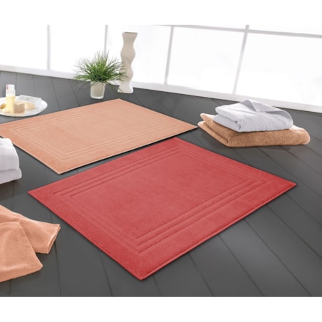 Kleine Wolke Lodge Wegański Dywanik Frotte czerwony 50x 80 cm ECO LIVING