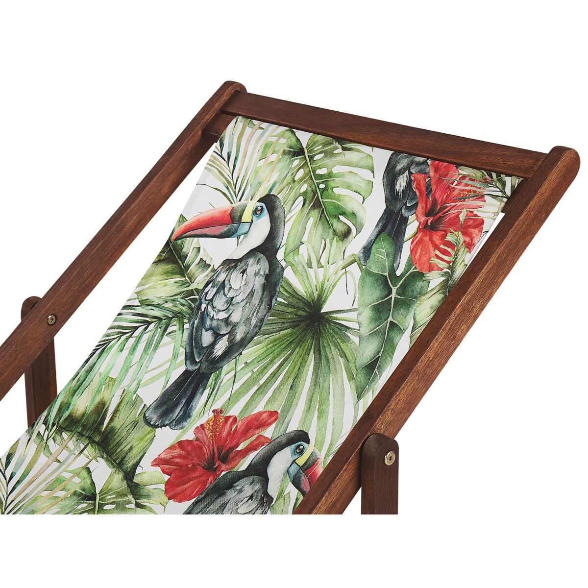 Zestaw 2 tkanin leżakowych wzór w tukany ANZIO / AVELLINO