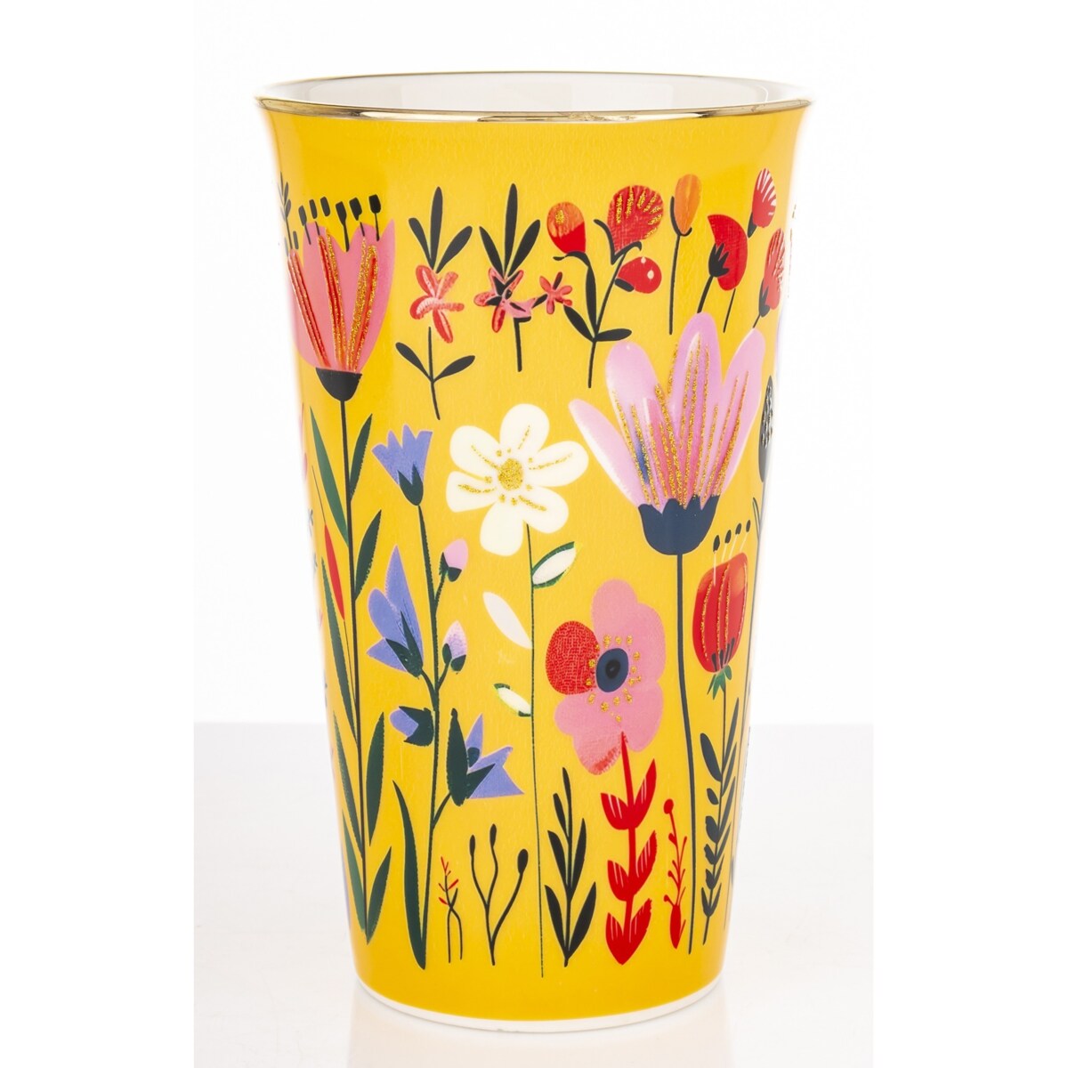 Kubek porcelanowy 700 ml BLUMEN-I 17x15x10 cm żółty