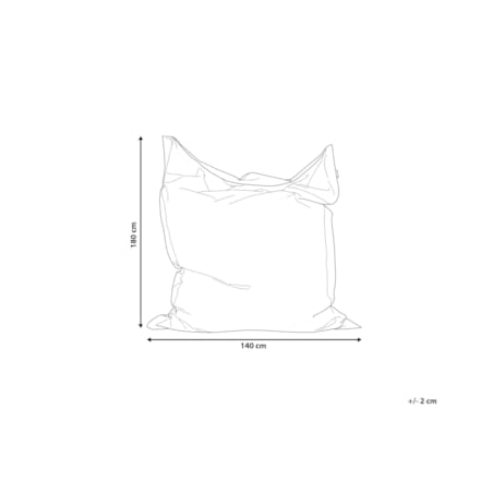 Pufa worek 140 x 180 cm zielony FUZZY
