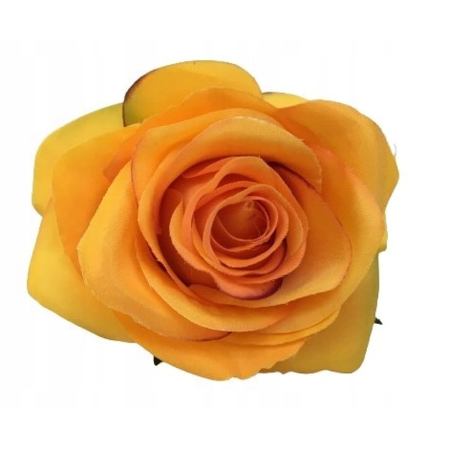 6x SZTUCZNE KWIATY RÓŻA pomarańczowa do bukiet stroik wiązanka wieniec grób