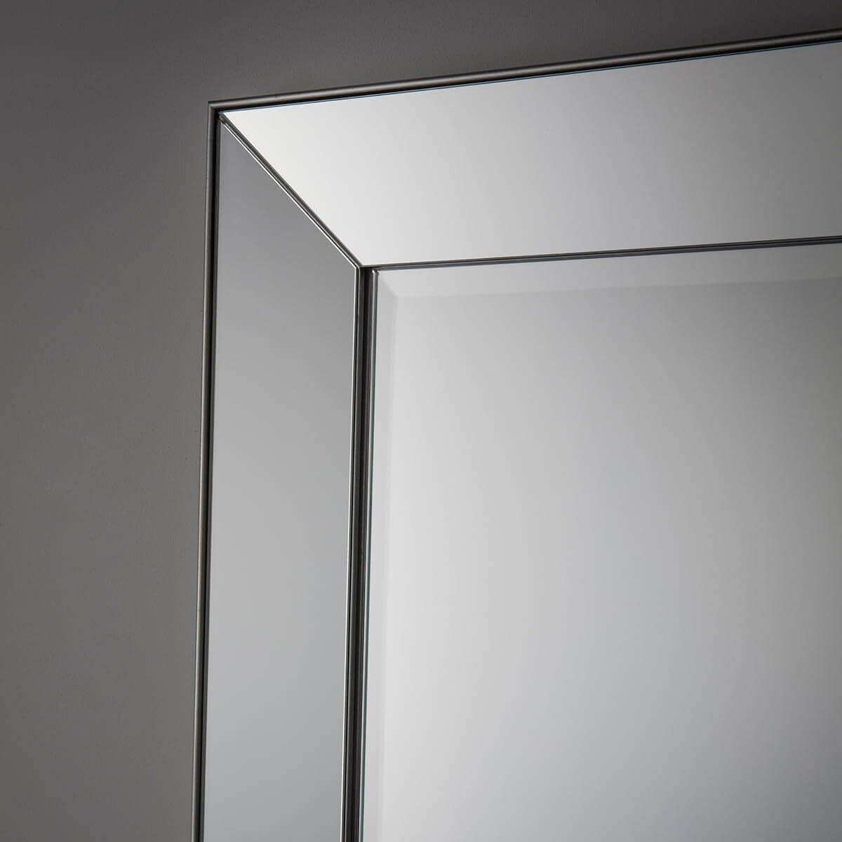 Lustro do salonu Bertoni 5055999207430 Brilliant prostokątne srebrne